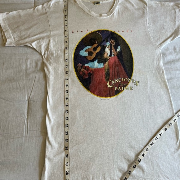VTG Rare Linda Ronstadt 1988 Canciones de mi Padre Single Stitch Concert Tee Lrg - Picture 12 of 16